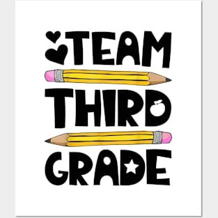 Team Third Grade Funny 3rd Back To School Teacher Student Posters and Art